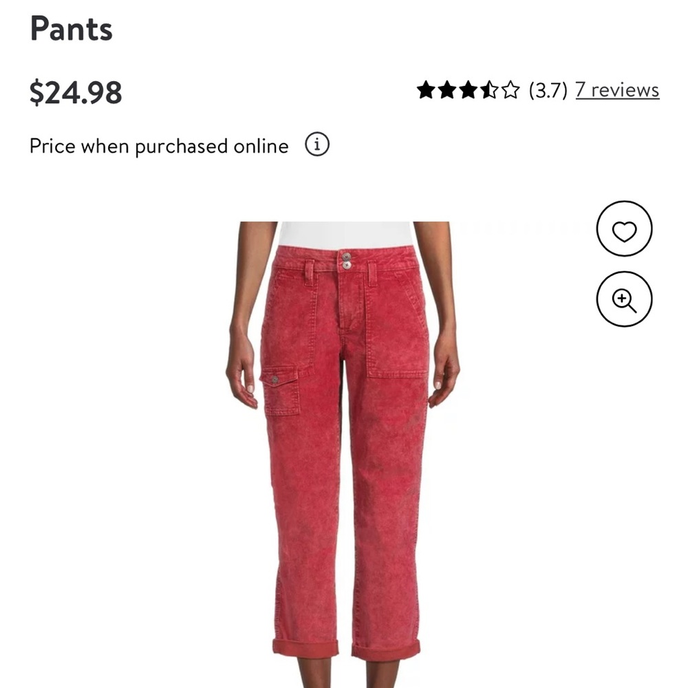 Tim and Tru corduroy cargo pants